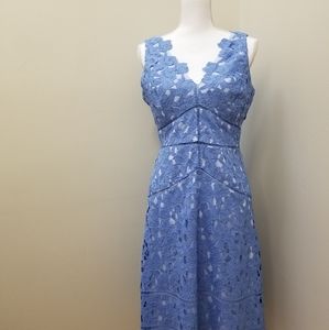 Vineyard Vines periwinkle blue lace Kentucky derby dress